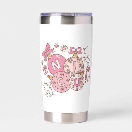 NICU Cutie Christmas – Festive Ornament Design  保温保冷タンブラー (正面)