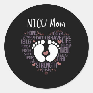 Nicu Mom PreemieまたはNicu認識度月Mommy ラウンドシール