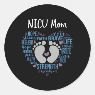 Nicu Mom PreemieまたはNicu Mommy Blue ラウンドシール
