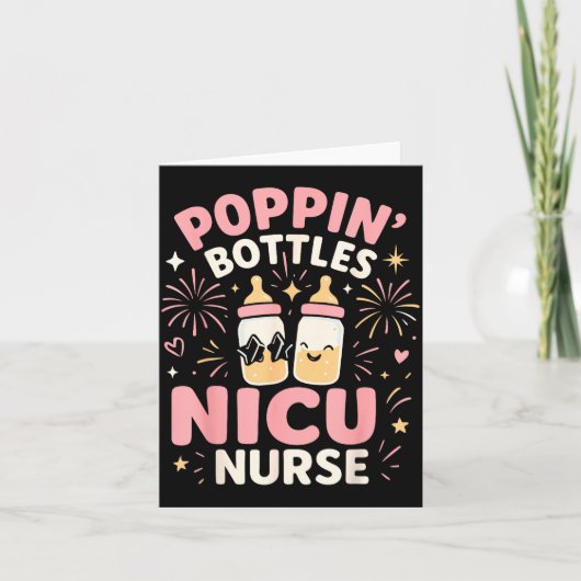 Nicu New Years Shirt, Nurse Png Bottles For The Ne カード (正面)