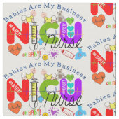 NICU Nurse Colorful Graphics  ファブリック (クローズアップ)