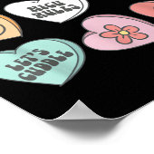 Nicu Nurse Valentine's Day Heart Candy Neonatal Ic ポスター (角)