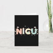 Nicu Nurse Valentine's Day Heart Stethoscope Scrub カード (正面)