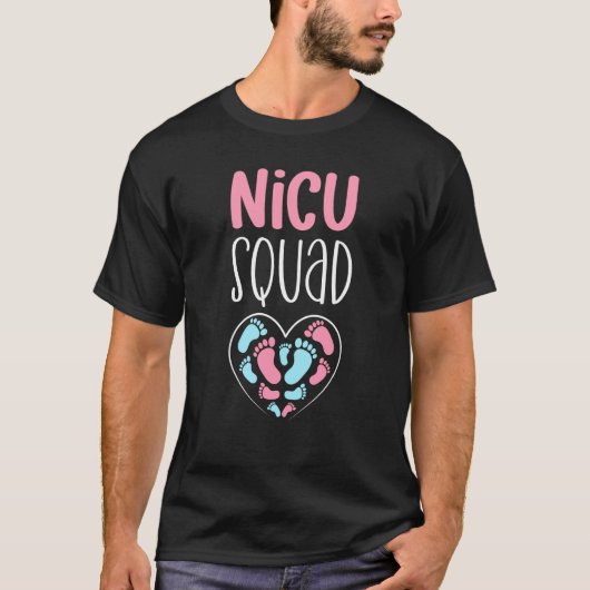 NICU Squad Pediatrician Neonatal NICU Nurse Tシャツ (正面)