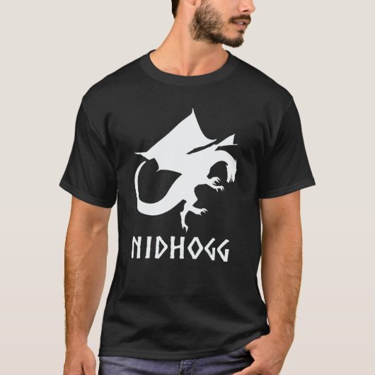 Nidhogg  Norse Mythology Dragon Yggdrasil Viking H Tシャツ (正面)