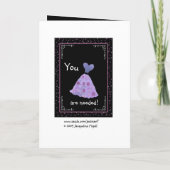 NIECE – ジュニア花嫁 – 紫の花のドレス 招待状 (裏面)