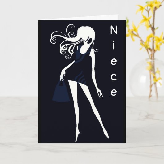 **NIECE**特殊姪および特殊誕生日カード カード (黄色い花)