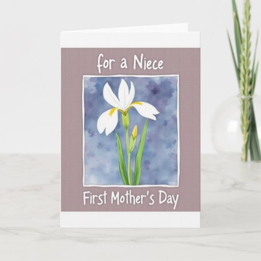 Niece First Mothers Day Bloom Card カード (正面)
