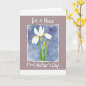 Niece First Mothers Day Bloom Card カード (黄色い花)