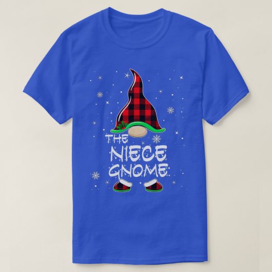 Niece Gnome Buffalo Plaid Matching Family Christma Tシャツ (デザイン正面)