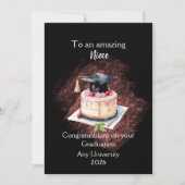 Niece Graduation Cap and Cake Congratulations (正面)