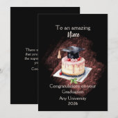 Niece Graduation Cap and Cake Congratulations (正面/裏面)