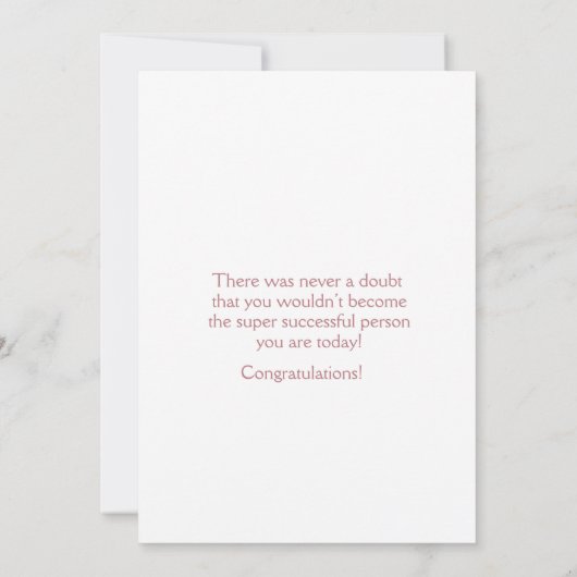 Niece Graduation Cap and Cake Congratulations (裏面)