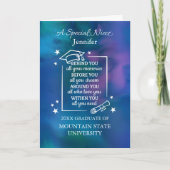 Niece Graduation Personalize Name and School  カード (正面)
