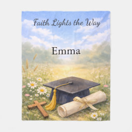 Niece Graduation Personalized Christian Gift フリースブランケット