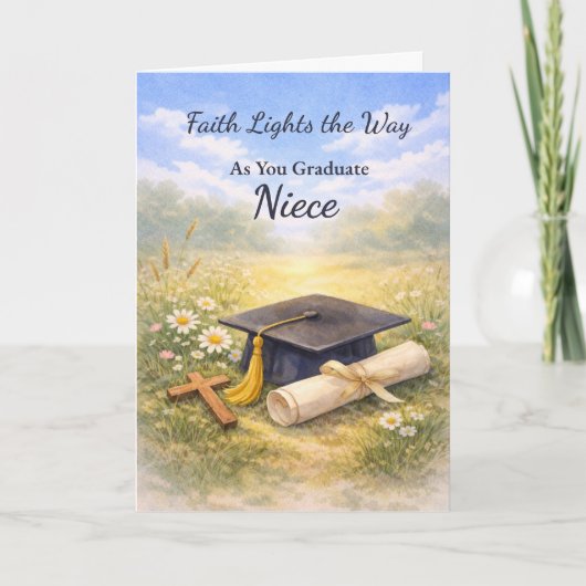 Niece Graduation ReligiousCap and Cross カード (正面)