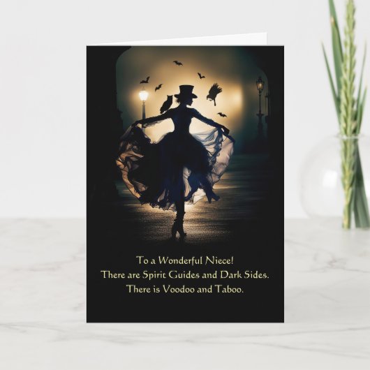 Niece Happy Halloween Dancing Witchy Woman カード (正面)