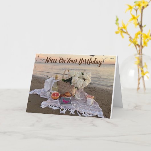 **NIECE** ON YOUR BIRTHDAY CARD カード (黄色い花)