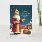 Niece St Nicholas Day Smiles and Warm Wishes カード (正面)