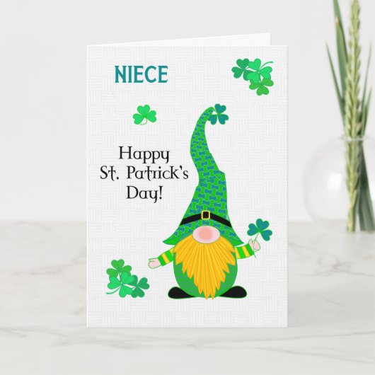 Niece St PatrickのおもしろいLeprechaun Card用 カード (正面)