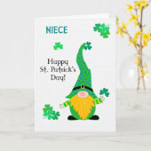 Niece St PatrickのおもしろいLeprechaun Card用 カード (黄色い花)