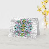 Niece's Birthday, Butterfly Mandala Coloring Page  カード (黄色い花)