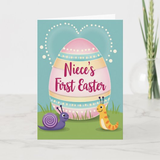 Nieces First Easter Celebration Card カード (正面)