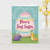 Nieces First Easter Celebration Card カード (黄色い花)