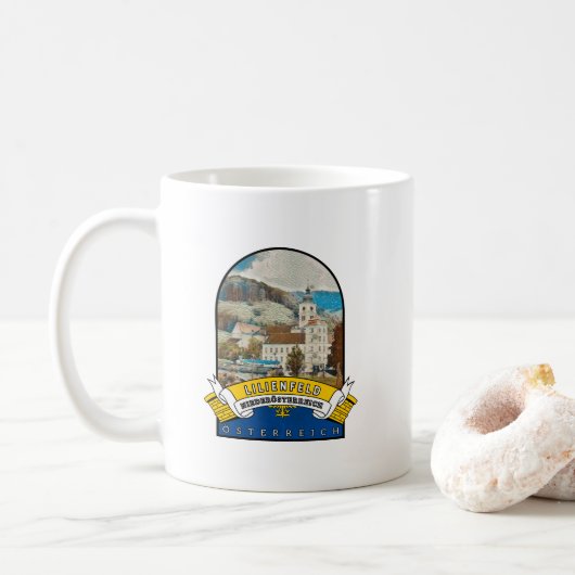 Niederösterreich Lilienfeld Österreich Souvenir コーヒーマグカップ (ドーナツ)
