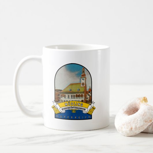 Niederösterreich Mödling Österreich Souvenir コーヒーマグカップ (ドーナツ)