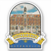 Niederösterreich Neunkirchen Österreich Souvenir シール (正面)