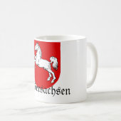 Niedersachsen Wappenの紋章付き外衣 コーヒーマグカップ (正面右)