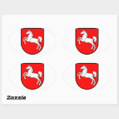 Niedersachsen Wappen 楕円形シール (シート)