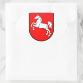 Niedersachsen Wappen 楕円形シール (バッグ)