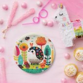 Niedliche Dynamische Monster und verspielte Wesen ペーパープレート (パーティー)