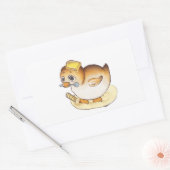 Niedliche Gebackene Ente Sticker  長方形シール (封筒)