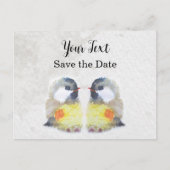 Niedliche Kohlmeisen - Aquarell-Design | ポストカード (正面)