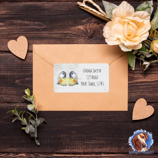 Niedliche Kohlmeisen - Aquarell-Design | ラベル