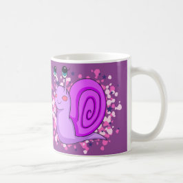 Niedliche lila Schnecke コーヒーマグカップ