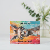 Niedliche personalisierbare gute Laune Lama   ポストカード (スタンド正面)