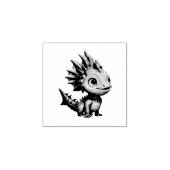 Niedlicher Alien-Drache, türkis - ラバースタンプ (インプリント)