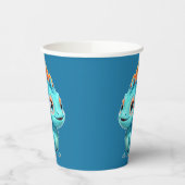 Niedlicher Alien-Drache, türkis - 紙コップ (左)