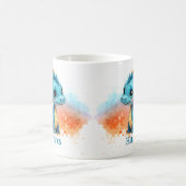 Niedlicher Babydrache blau orange - Kindertasse コーヒーマグカップ (中央)