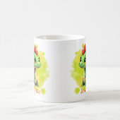 Niedlicher Babydrache grün orange - Kindertasse コーヒーマグカップ (中央)