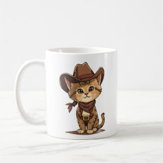 Niedlicher Cowboy-Kater コーヒーマグカップ