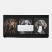 Niedlicher Haustier Hund 3 Foto kundenspezifisch デスクマット (キーボード&マウス)
