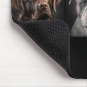 Niedlicher Haustier Hund 3 Foto kundenspezifisch マウスパッド (コーナー)