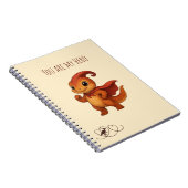 Niedlicher Parasaurolophus Cartoon – Dino‑Hero ノートブック (右側)