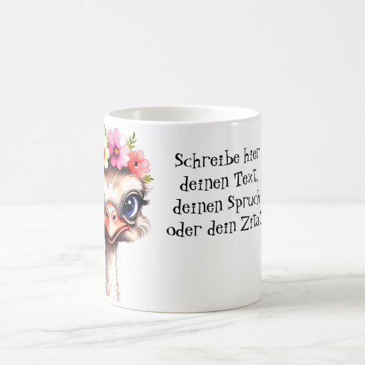 niedlicher Vogel Strauß 6 コーヒーマグカップ (中央)