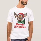 NiedlicherWeihnachtsrentierPulloverMerryChristmas Tシャツ (正面)